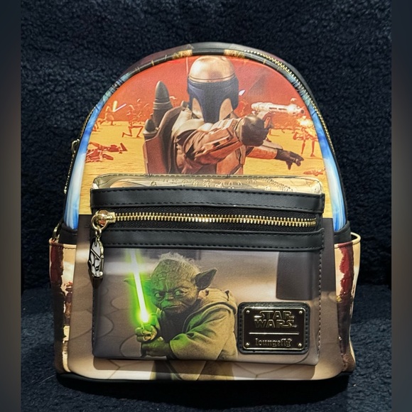 NWT Loungefly Star Wars Episode 2 Attack of the Clones scene backpack - Picture 6 of 12